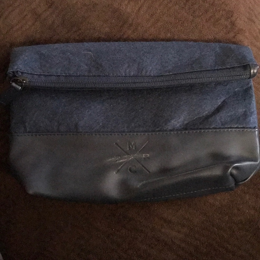 Dark blue clutch purse